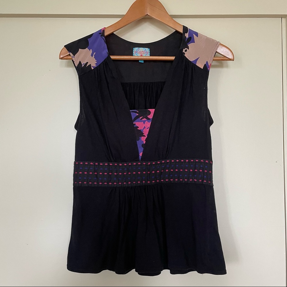 Anthropologie - Plenty by Tracy Reese - Silk and Cotton/Modal Top